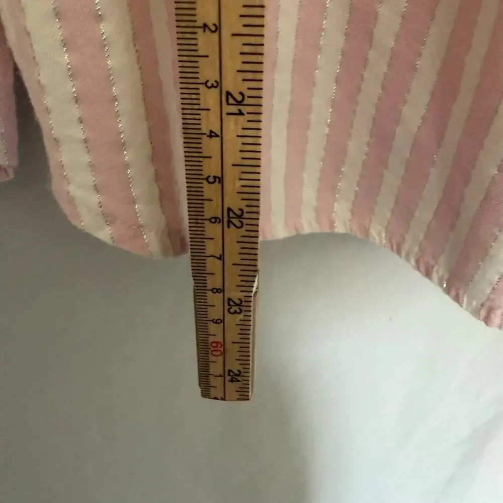 Vintage Victoria’s Secret Iconic Pink Stripe Button-Up Pajama Top Y2K XS Tall